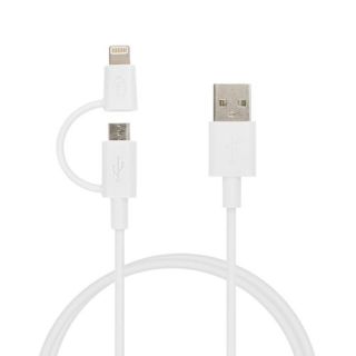 TEAM Micro USB + Apple Lightning Cable MFI 2 in 1 [TWC02L01 ] - White