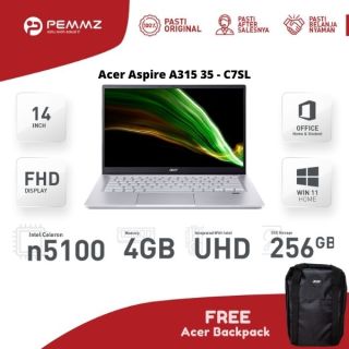 Acer Aspire 3 A315-35 - C7SL | 15.6"FHD | N5100 | SSD 256GB | SILVER | W11