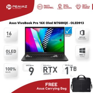 Asus VivoBook Pro 16X OLED M7600QE - OLED913 | R9-5900HX | SSD 1TB | RTX3050Ti 4GB | Black