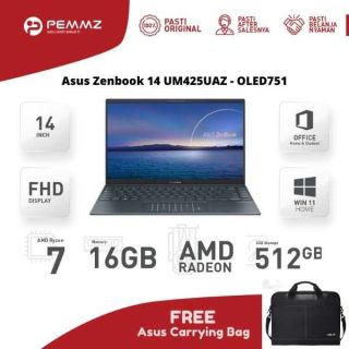 Asus UM425UAZ - OLED751 | 14" | AMD R7-5700U | SSD 512GB | PINE GREY | W11