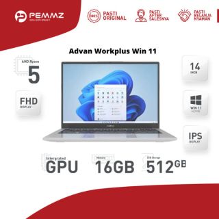 Advan Workplus | Ryzen 5-6600H | 512GB SSD | SILVER | Win 11