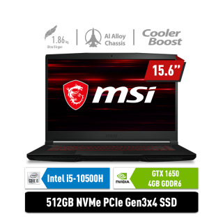 MSI GF63 10SC Thin - 688ID | i5-10500H | GTX1650 4GB | 512GB | 60Hz