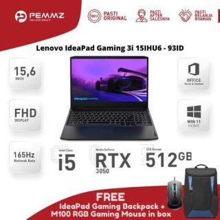 LENOVO IdeaPad Gaming 3 15IHU6 - 93ID | i5-11320H | SSD 512GB | RTX3050 4GB | SHADOW BLACK