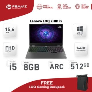 Lenovo  LOQ 2HID | i5-12450HX | SSD 512GB | 8GB | Intel Core i5 | 144Hz