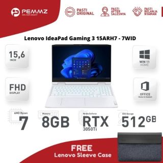 Lenovo Ideapad Gaming 3 15ARH7 - 7WID | R7-6800H | SSD 512GB | RTX3050Ti | 165Hz