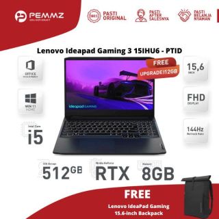 LENOVO IdeaPad Gaming 3 15IHU6 - PTID | i5-11320H | SSD 512GB |8GB + 4GB | RTX2050 4GB | SHADOW BLACK