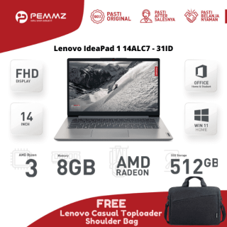 Lenovo IdeaPad 1 14ALC7 - 31ID | R3-5300U | SSD 512GB | CLOUD GREY
