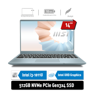MSI Modern 14 B10MW - 279ID | i3-10110U | SSD 512GB | BLUE