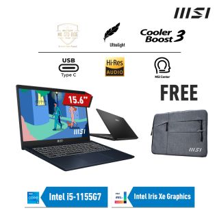MSI Modern 15 B11M - 013ID | i5-1155G7 | SSD 512GB | IRIS XE | Classic Black
