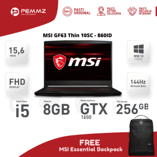 MSI GF63 Thin 10SC - 860ID | i5-10500H | GTX1650 4GB | 60Hz