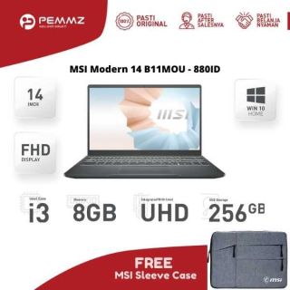 MSI Modern 14 B11MOU - 880ID | i3-1115G4 | SSD 256GB | UHD Graphics | Carbon Gray