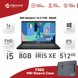 MSI Modern 14 C11M - 004ID | i5-1155G7 | Iris Xe Graphics | CORE BLACK