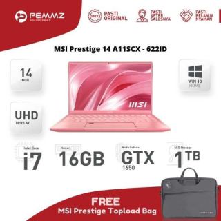 MSI Prestige 14 A11SCX - 622ID | i7-1185G7 | GTX1650 Max-Q 4GB | PINK