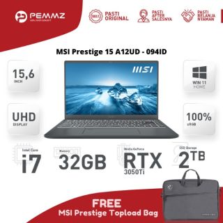 MSI Prestige 15 A12UD - 094ID | i7-1280P | RTX3050Ti Max-Q | Grey