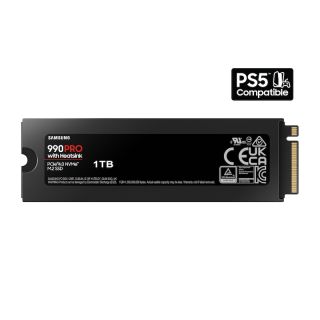 SAMSUNG SSD M.2 990 PRO w /Heatsink PCIe 4.0 1TB | MZ-V9P1T0CW
