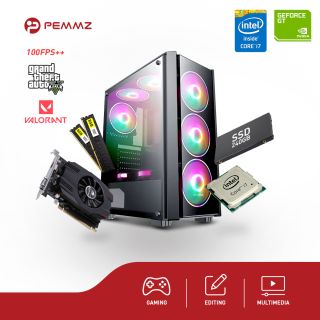 PC RAKITAN GAMING MULTIMEDIA EL-QUATTRO i7 - 16GB - GT1030 - SSD - RGB