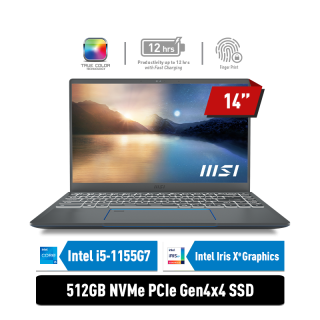 MSI Prestige 14Evo A11MO - 064ID | i5-1155G7 | SSD 512GB | Iris Xe | GREY