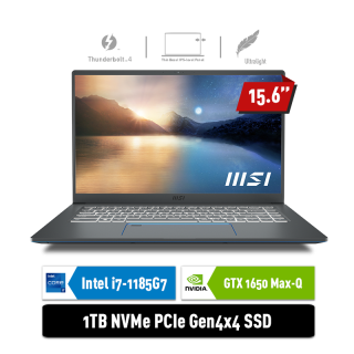 MSI Prestige 15 A11SCX - 232ID | i7-1185G7 | GTX1650 MaxQ 4GB | GREY