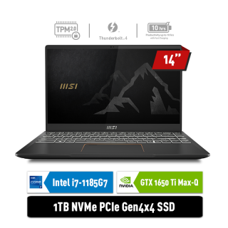 MSI Summit E14 A11SCST - 229ID  | i7-1185G7 | GTX1650Ti | 14" Touch