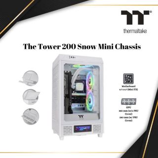Thermaltake The Tower 200 Snow Mini Chassis | Computer CASE   | CA-1X9-00S6WN-00