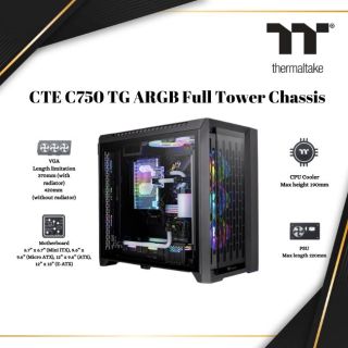 Thermaltake CTE C750 TG ARGB Full Tower Chassis | BLACK  | Computer CASE   | CA-1X6-00F1WN-01