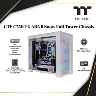 THERMALTAKE CTE C750 TG ARGB FULL TOWER CHASSIS | White | COMPUTER CASE | CA-1X6-00F6WN-01