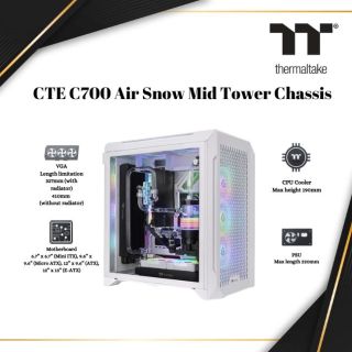 THERMALTAKE CTE C700 AIR MID TOWER CHASSIS| White | COMPUTER CASE | CA-1X7-00F6WN-00