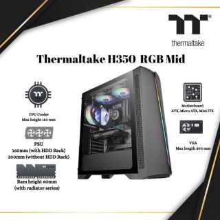 THERMALTAKE H350 TG RGB SE Asia Version | BLACK | CA-1R9-00M1WN-01