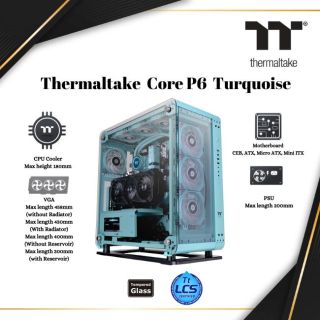 THERMALTAKE  Core P6 TG Turquois |Mid Tower Chassis | CA-1V2-00MBWN-00