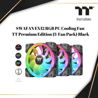 Thermaltake SWAFAN EX12 RGB PC Cooling Fan TT Premium Edition (3-Fan Pack)| CL-F143- PL12SW-A
