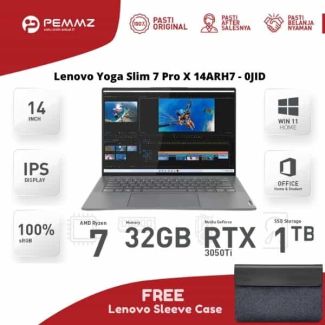 Lenovo Yoga Slim 7 Pro X 14ARH7 - 0JID | R7-6800HS | SSD 1TB | RTX3050 | Onyx Grey