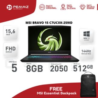 MSI Bravo 15 C7UCXK-259ID | GeForce RTX 2050 | R5 7535HS | 8GB | 144Hz